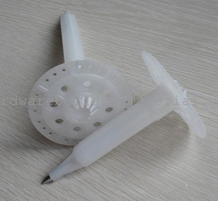 100mm length plastic insulation anchors for fixing with steel nail