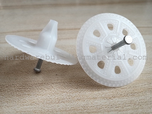 Length 30mm  Diameter 60mm durable Plastic Insulation Fasteners For Exterior Wall