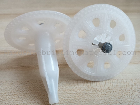 Length 60mm  Diameter 60mm Steel Nail Diameter4.5mm durable Plastic Insulation Fasteners For Exterior Wall